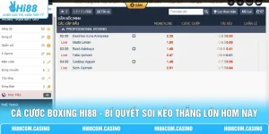 Cá Cược Boxing Hi88 - Bí Quyết Soi Kèo Thắng Lớn Hôm Nay