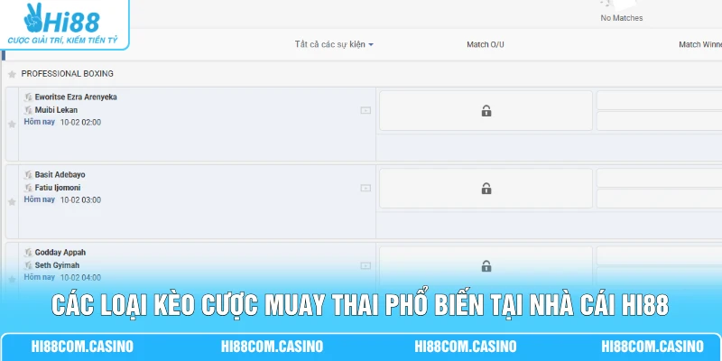 Cá Cược Quyền Thái - 4 Kèo Muay Thai Được Quan Tâm Nhất Các loại kèo cược Muay Thai phổ biến tại nhà cái Hi88