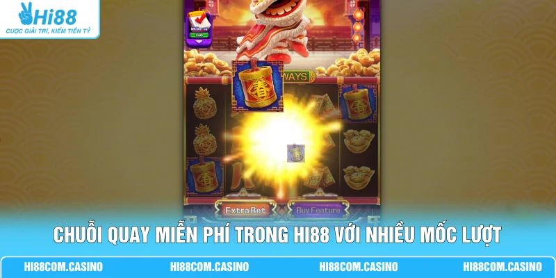 Chúc Mừng Năm Mới - 88 Bao Lì Xì Vàng Thắp Sáng Kho Thưởng Chuỗi quay miễn phí trong Hi88 với nhiều mốc lượt