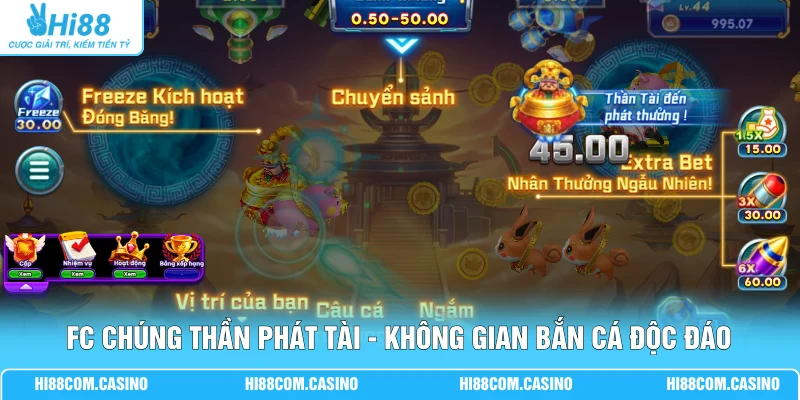 FC Chúng Thần Phát Tài | Quay Hũ Độc Đáo Thưởng X1000 FC Chúng Thần Phát Tài - không gian bắn cá độc đáo