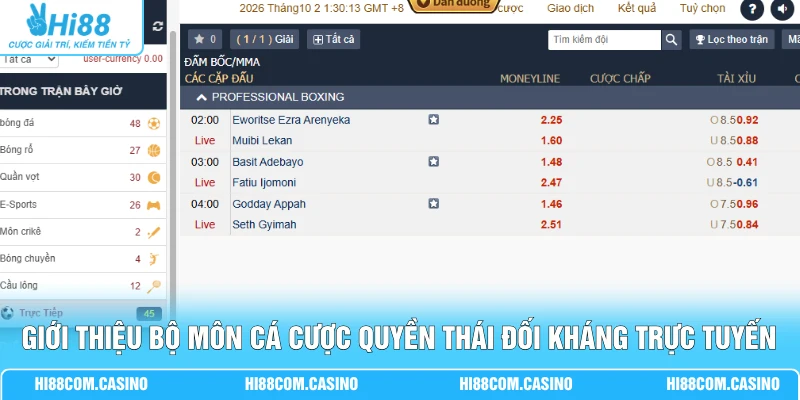 Cá Cược Quyền Thái - 4 Kèo Muay Thai Được Quan Tâm Nhất Giới thiệu bộ môn cá cược quyền thái đối kháng trực tuyến