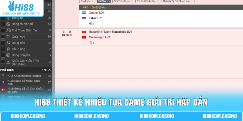 IM Thể Thao | Trải Nghiệm Đẳng Cấp Cùng 1.000+ Kèo Đấu Hi88 thiết kế nhiều tựa game giải trí hấp dẫn