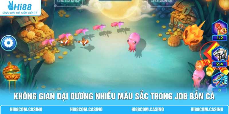 JDB Bắn Cá - Khám Phá Không Gian Đại Dương Đa Dạng Không gian đại dương nhiều màu sắc trong JDB bắn cá