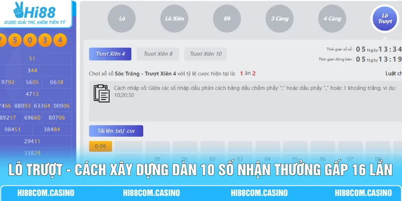 Lô Trượt - Cách Xây Dựng Dàn 10 Số Nhận Thưởng Gấp 16 Lần