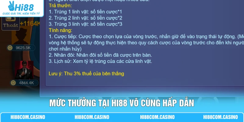 Bầu Cua - Khám Phá 3 Phòng Cược Đặc Biệt Trong Trò Chơi Mức thưởng tại Hi88 vô cùng hấp dẫn
