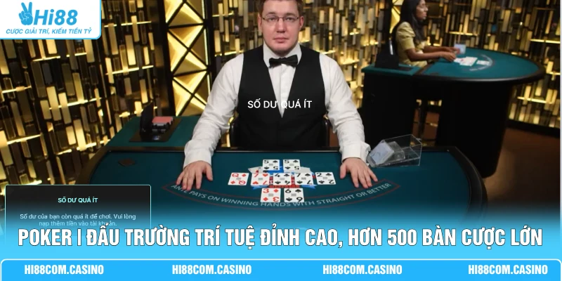 Poker | Đấu Trường Trí Tuệ Đỉnh Cao, Hơn 500 Bàn Cược Lớn